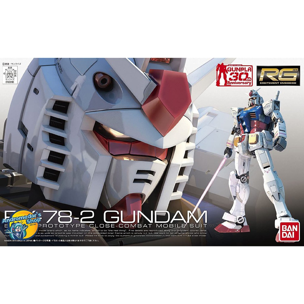 [Bandai] Mô hình lắp ráp RX-78-2 Gundam RG 01 (Gundam Model Kits)