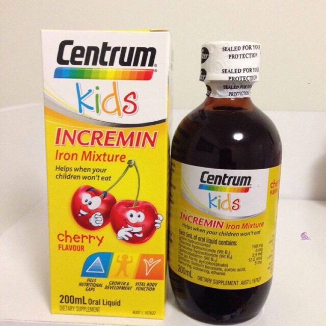 Siro Centrum kids bổ sung vitamin cho trẻ biếng ăn của Úc date T6 2020