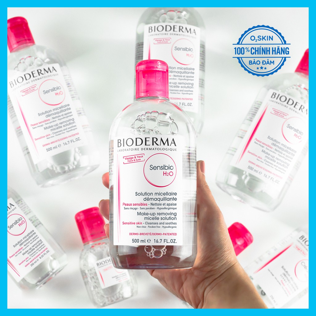 Nước Tẩy Trang Cho Da Nhờn, Nhạy Cảm Bioderma Sensibio H2O 100ml ~ 500ml Cam Kết Chính Hãng