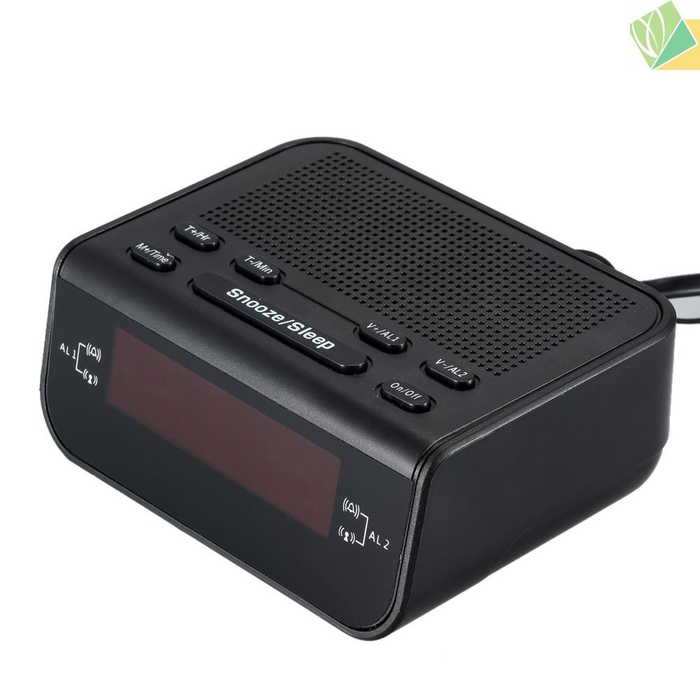 Đồng Hồ Báo Thức Điện Tử Tích Hợp Radio Fm/Nhiệt Kế