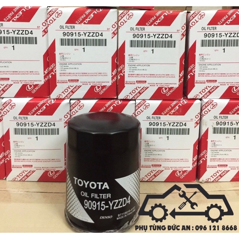 Lọc dầu, lọc nhớt xe Toyota Innova, Fortuner, Hilux dùng chung mã 90915YZZD4