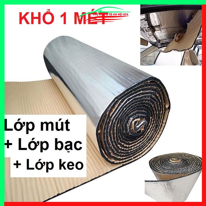 Tấm nhôm cách âm trần, chống ồn, chống nóng capo động cơ xe ô tô khổ 50x100cm