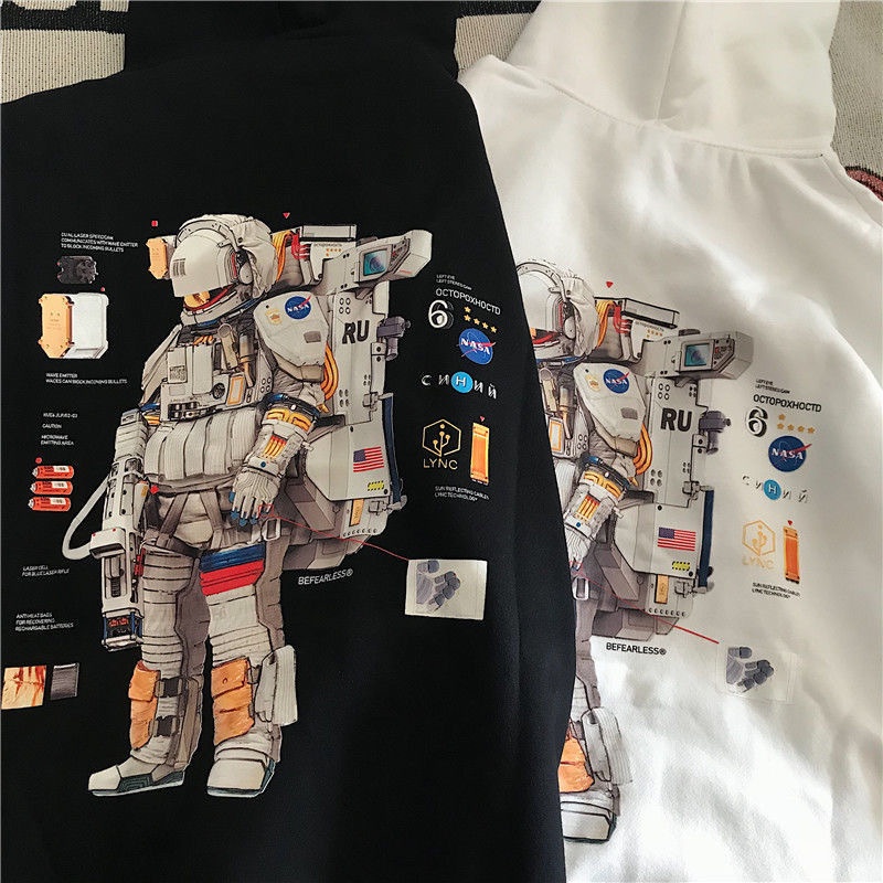 ÁO HOODIE FORM RỘNG IN HÌNH PHI HÀNH GIA NASA SIÊU ĐẸP