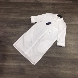 Váy sơ mi trắng nữ Polham xuất hàn