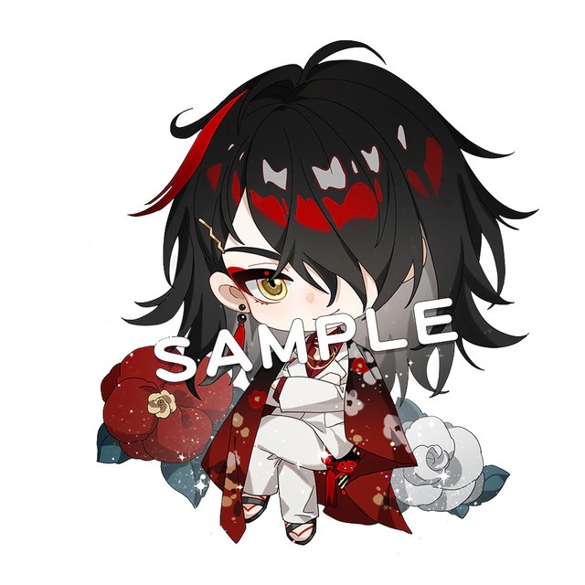 ( HIỆU ỨNG ) Móc khóa in hình LUXIEM VTUBER anime chibi mica trong acrylic