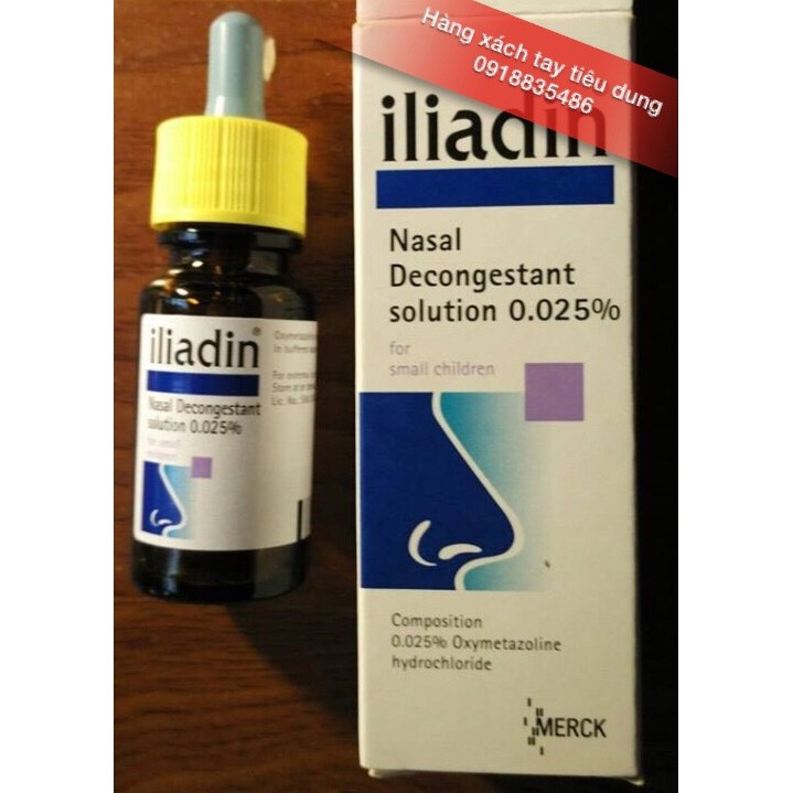 Thuốc nhỏ mũi Iliadin 0.025%