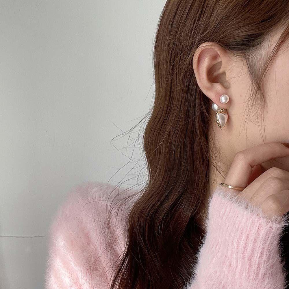 Bông Tai Hình Trái Tim Đơn Giản Thời Trang Hàn Quốc VANES1