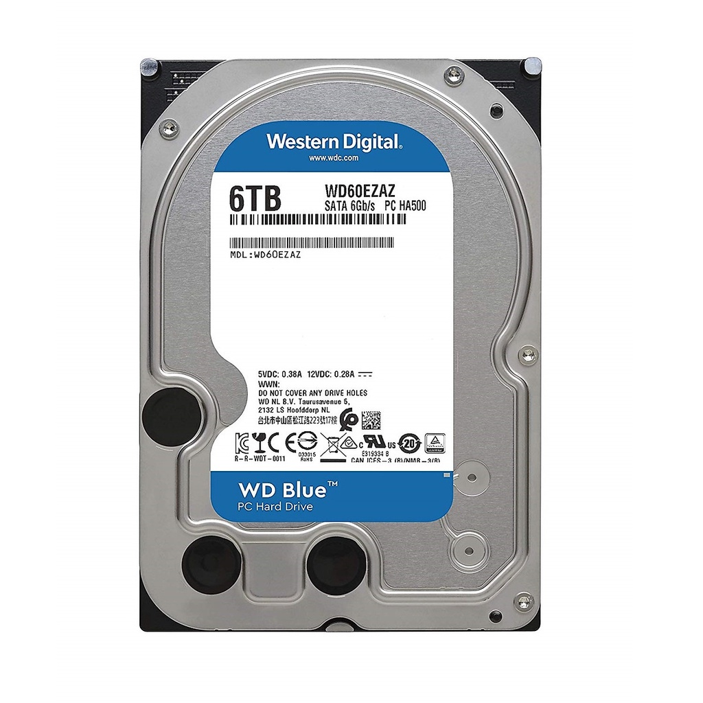 Ổ cứng gắn trong desktop Western Digital WD Blue 6TB, 3.5, sata 3 - WD60EZAZ