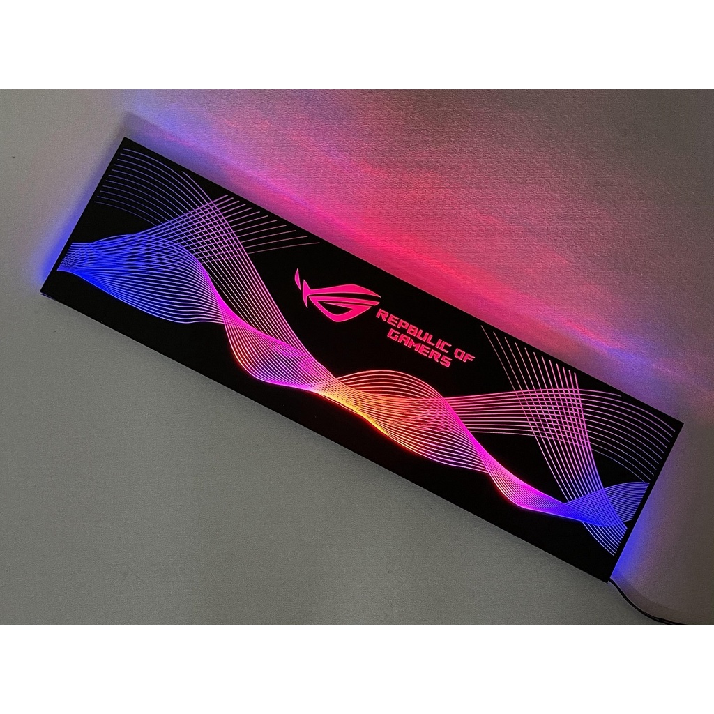 Cover Che Nguồn Máy Tính Led RGB Đồng Bộ Hub Coolmoon Và Mainboard  - Họa Tiết Sóng Vô Cực và Logo Các Hãng