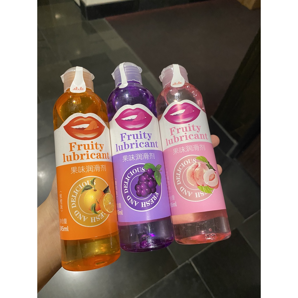 Gel bôi trơn Đào Cam Nho massage Body BJ nuốt được Fruity Lubricant chai 245ml