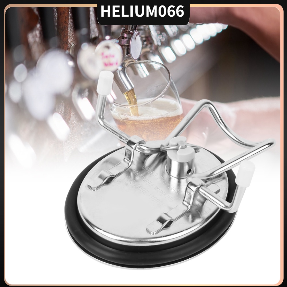 Keg Nắp đậy Thay thế bằng thép không gỉ Carbonat Soda Bia Nhà Brew Helium066