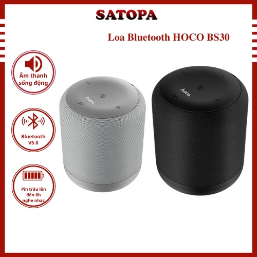 Loa nghe nhạc bluetooth mini nhỏ gọn HOCO BS30 kiểu dáng thể thao hỗ trợ thẻ nhớ TF jack 3.5 kết nối máy tính - SATOPA
