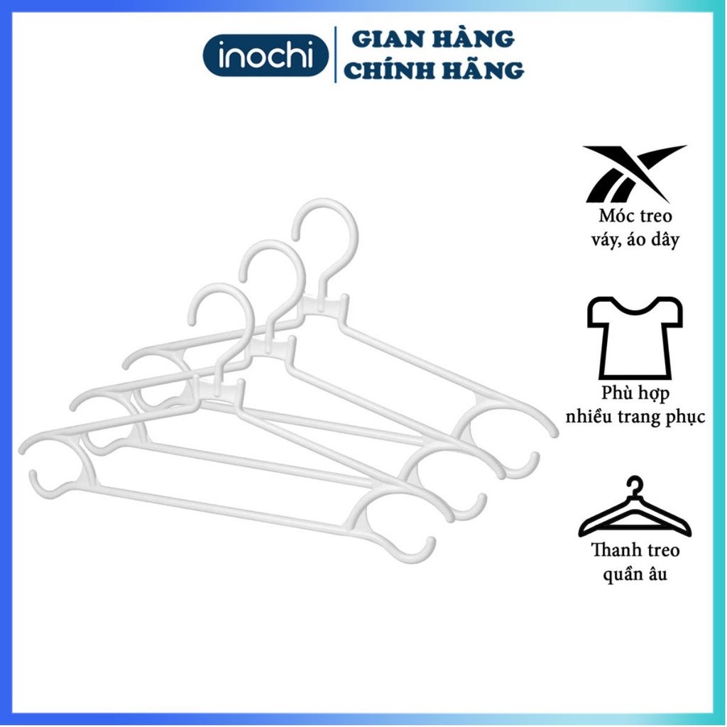 [SET 10] Móc quần áo, kiểu Hara 183 INOCHI giúp quần áo gọn gàng ngăn lắp với thiết kế chắc chắn MA183