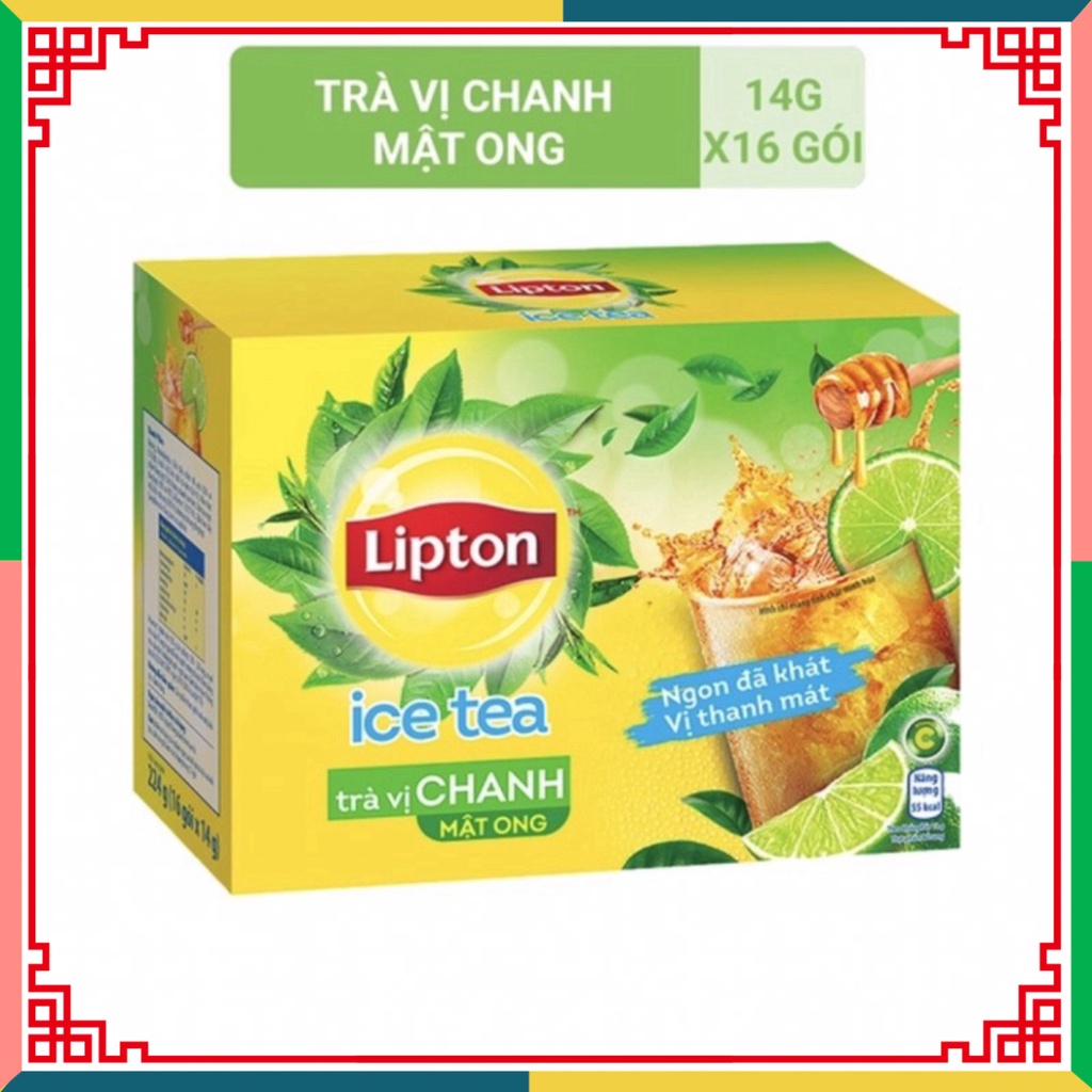 HOT LIKE Lipton ice tea trà chanh mật ong/ vị đào hộp