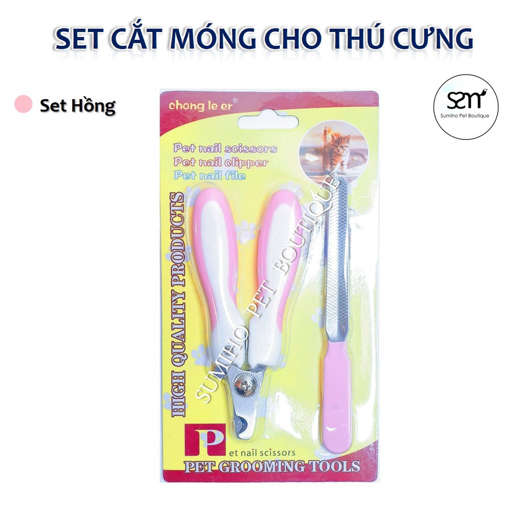 Set cắt móng cho thú cưng (kềm cắt và dũa móng)