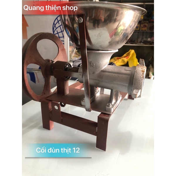 Cối say thịt ,cua ,cá cối gang 12 , máy đùn thịt , đùn xúc xích