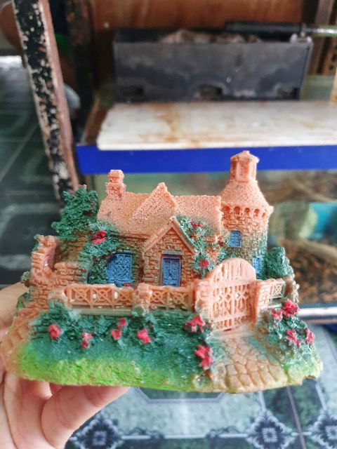 NHÀ TRANG TRÍ HỒ CÁ NON BỘ 12x9x9cm