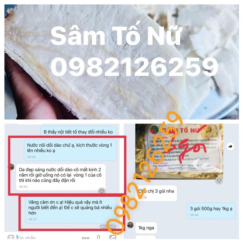 Bột Sâm Tố Nữ Khô Loại 1(đẹp da, cải thiện nội tiết tố)
