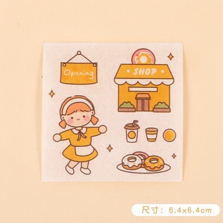 Sticker cô bé dễ thương DIY 1 tấm