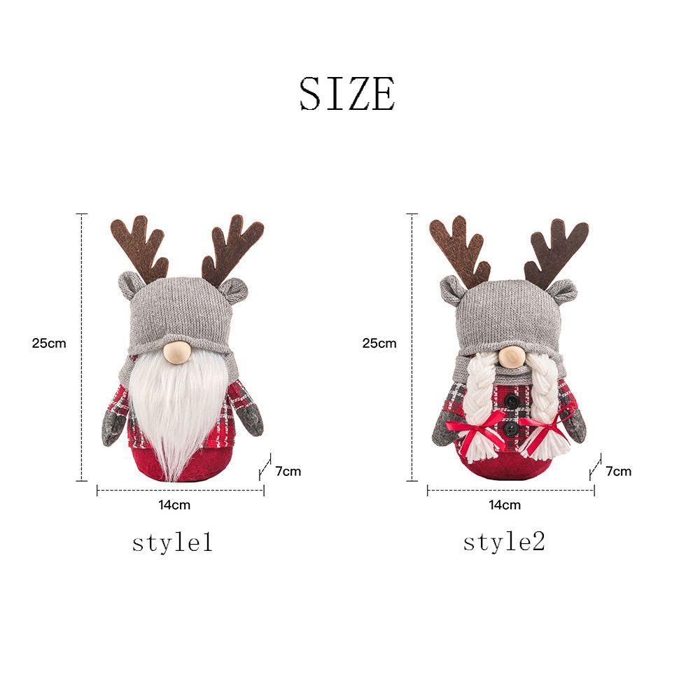 YNATURAL Tuần Lộc Nhồi Bông Trang Trí Giáng Sinh Mới