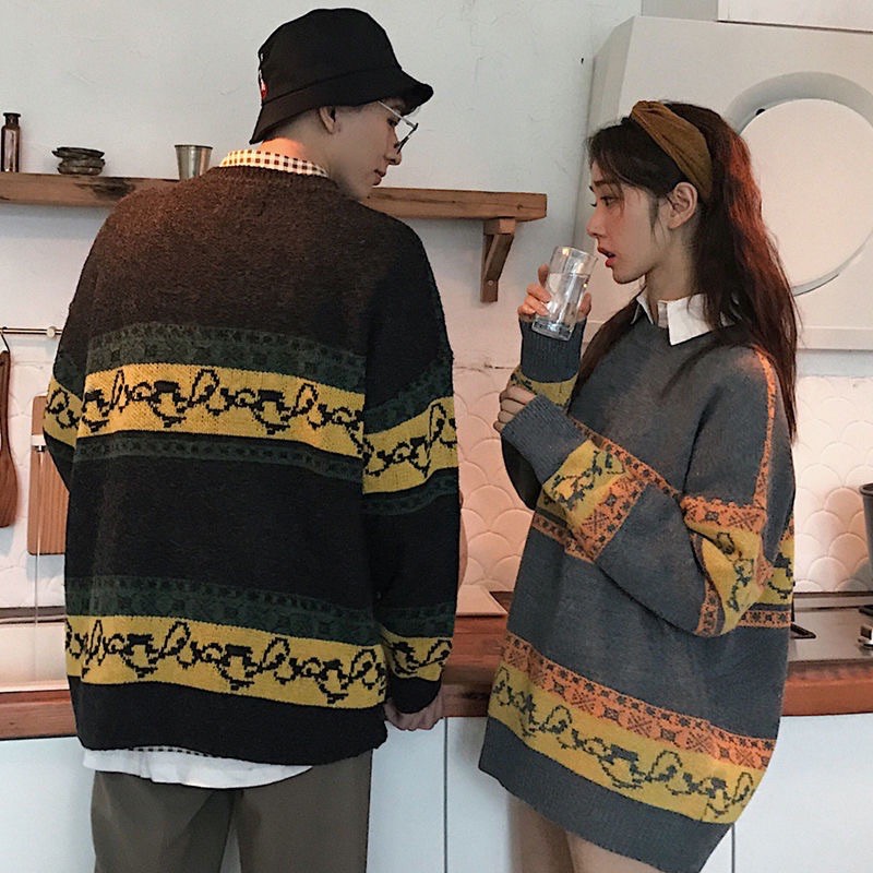 Áo len hàn VINTAGE đồ đôi thu đông 2020 siêu xinh