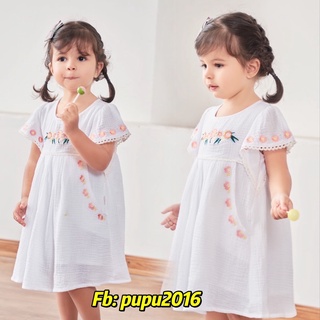 Váy thô xốp thêu hoa Z.R.. cho bé gái
