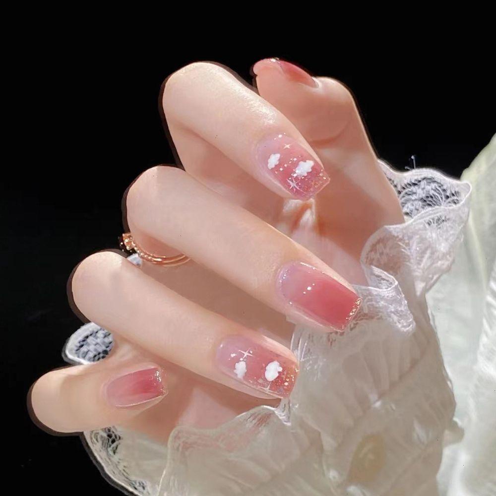 Bộ Móng Tay Giả Họa Tiết Trái Cây Thời Trang Hàn Quốc