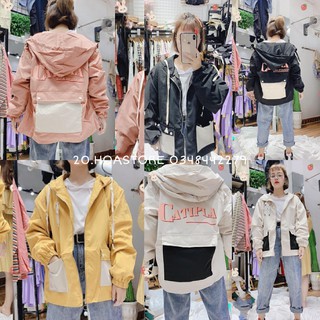 ÁO KHOÁC GIÓ DÙ CAT 4 MÀU PHỐI TÚI ULZZANG