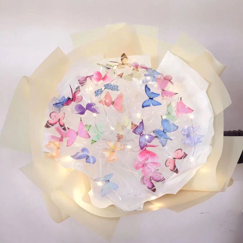 Bộ Bó Hoa Bướm Tự Làm Thủ Công Sáng Tạo Lãng Mạn Cho Bạn Gái