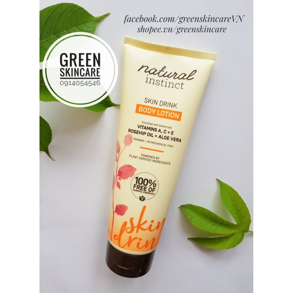 natural instinct skin drink body lotion