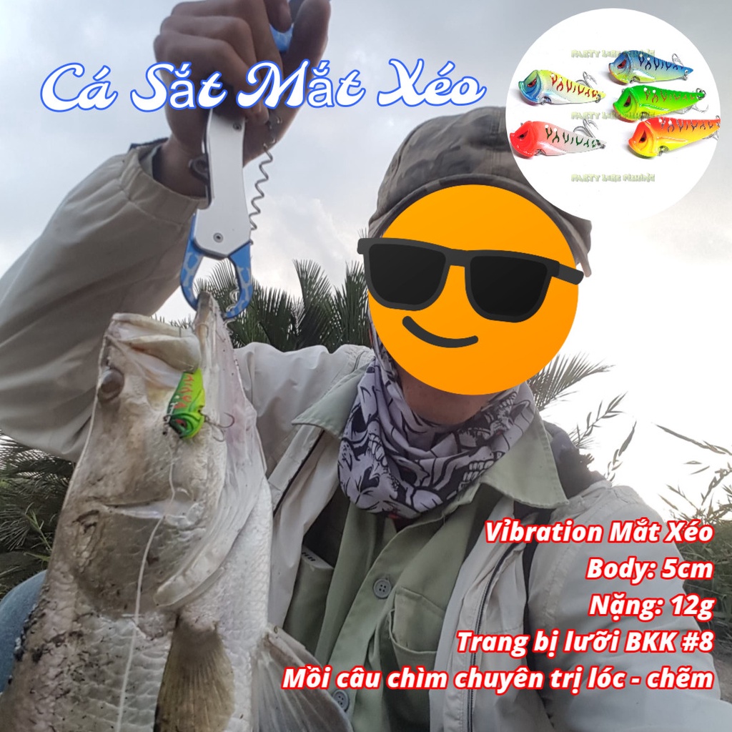 Mồi câu lure Cá Sắt Mắt Xéo , mồi câu cá lóc, chẽm, măng....