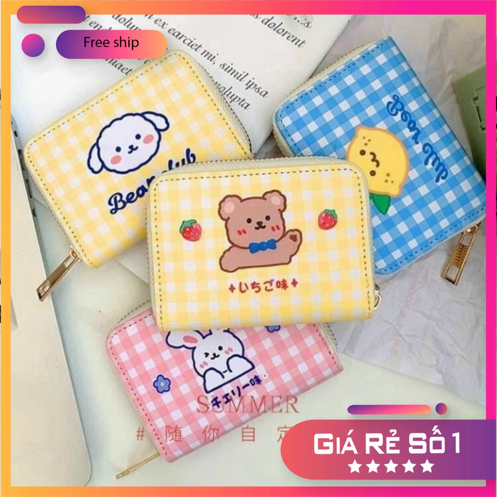 Bóp Ví Cầm Tay Ví Đựng Thẻ Khóa Kéo Nữ Hình Thú Siêu Cute Cho Bạn Gái phukienvppbinhduong