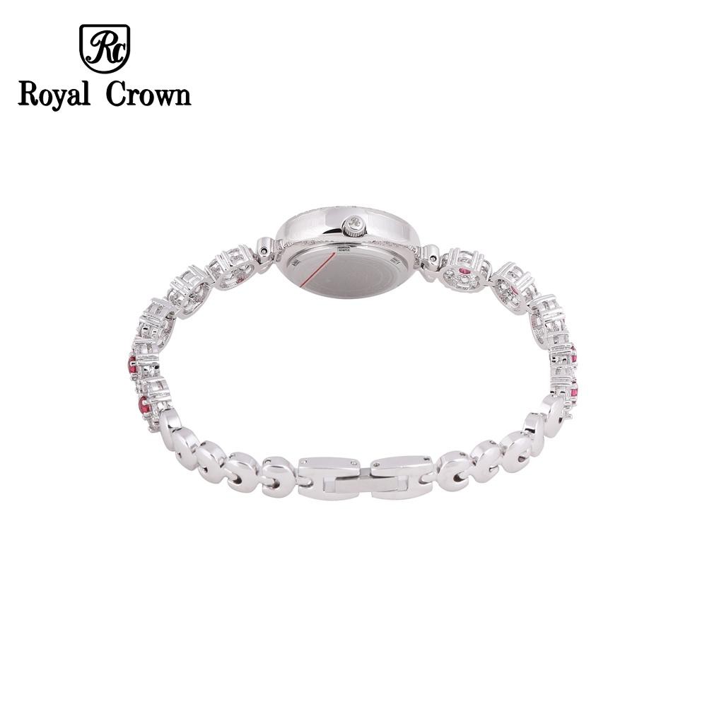 Đồng hồ nữ chính hãng Royal Crown 1516 dây đá vỏ trắng đá Ruby