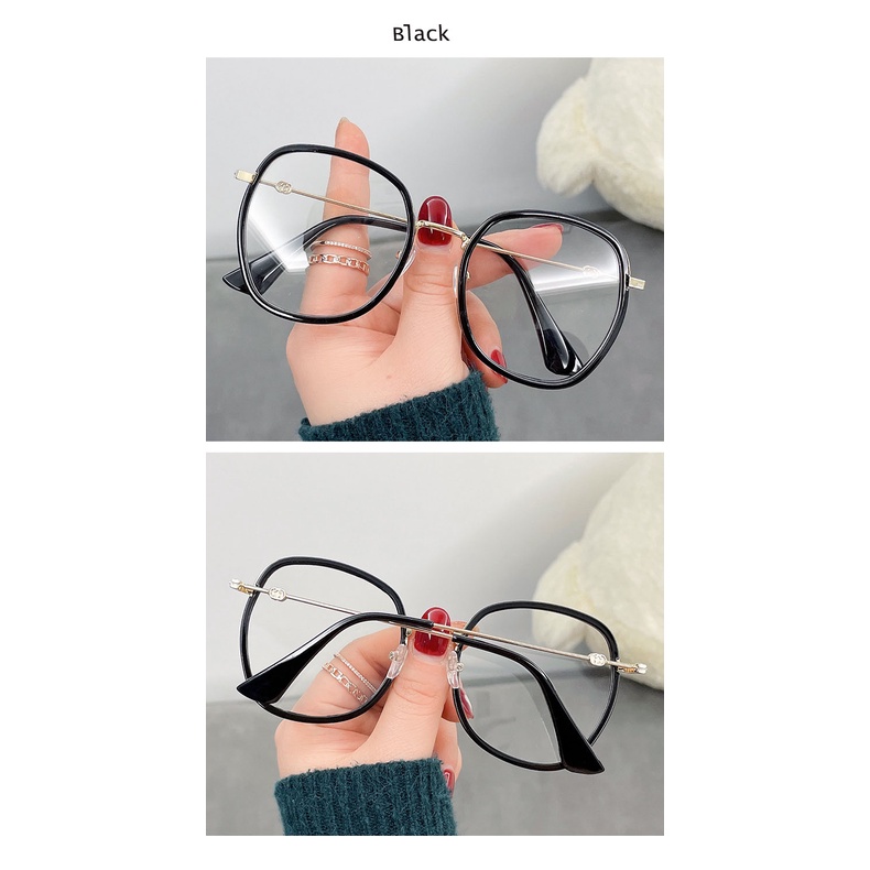 Korean Oversize Frame Anti Radiation Eye Glasses for Women Anti Blue Light Eyewear