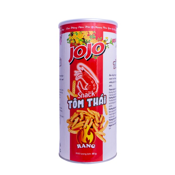 BÁNH SNACK JOJO TÔM THÁI LON 80G 5LON
