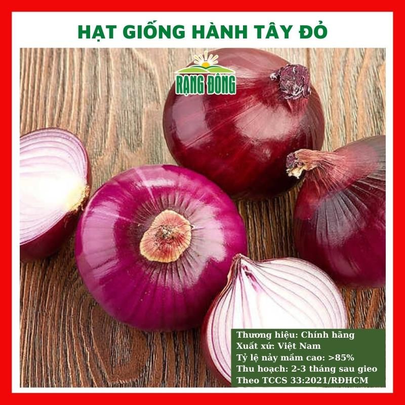 Hạt giống Hành tây đỏ, đóng gói 2gr