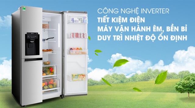 Tủ lạnh LG Inverter 601 lít GR-D247JDS (Miễn phí giao tại HCM-ngoài tỉnh liên hệ shop)