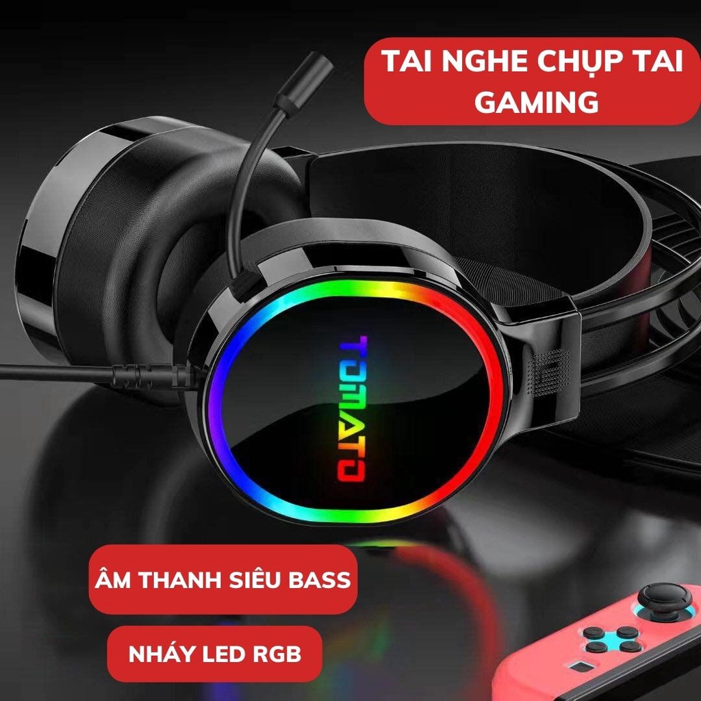 SIEU KHUYẾN MẠI Tai nghe máy tính chụp tai chuyên game TOMATO SK29, G606  phiên bản nâng cấp siêu đẹp, âm siêu hay