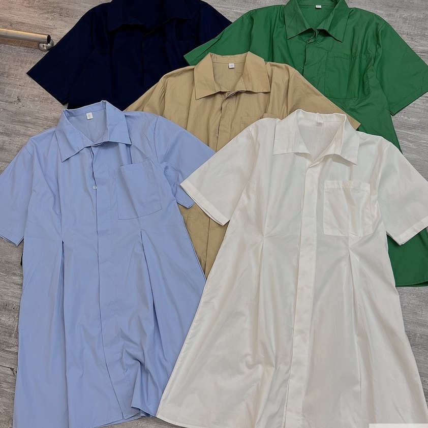 [Ảnh thật/Video] Váy sơ mi thô mềm xếp ly - 29feb.closet - V21