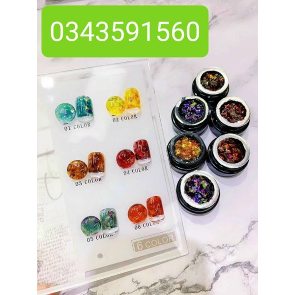 set gel nhũ thủy tinh huaxi,set nhũ hổ phách