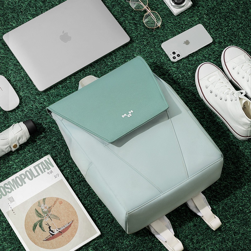 MAH YOUNG Ba lô vải tái chế trẻ trung Phong cách Hàn Quốc