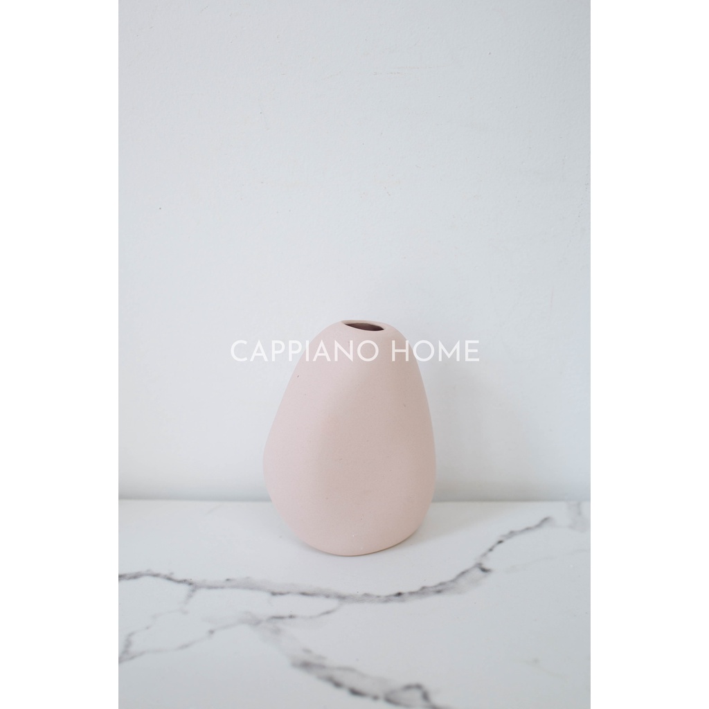 Lọ hoa gốm đơn màu nhám, lọ hoa sứ mini decor trang trí chụp ảnh quà tặng | Cappiano home