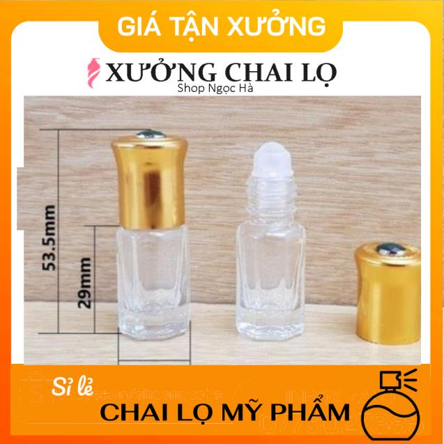 [3ml/6ml] Vỏ Lọ chiết nước hoa Dubai bi lăn Ruby rỗng / chai lọ đựng nước hoa