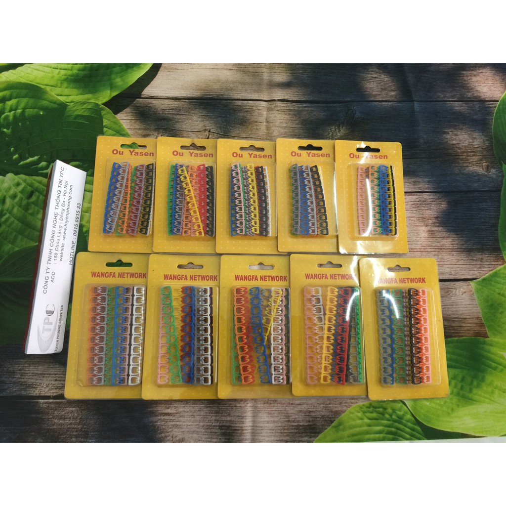Vòng đánh dấu dây mạng Cat5/Cat6 nhiều màu giá rẻ