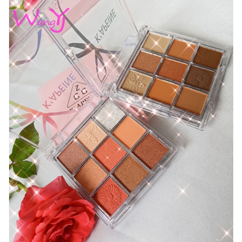 [Hàng mới về] Bảng phấn mắt K'APEINE với 9 màu lì mờ ánh nhũ thời trang | BigBuy360 - bigbuy360.vn