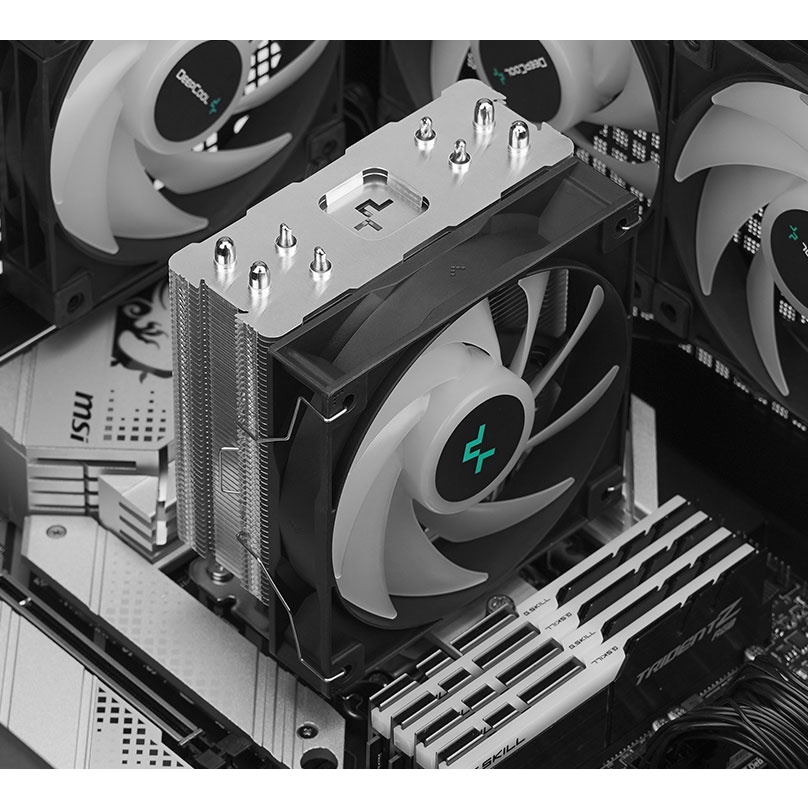 DEEPCOOL Quạt Tản Nhiệt CPU 4 Ống ARGB / Symphony ARGB / Màu Trắng Nhám 400 V5 AG400 PLUS