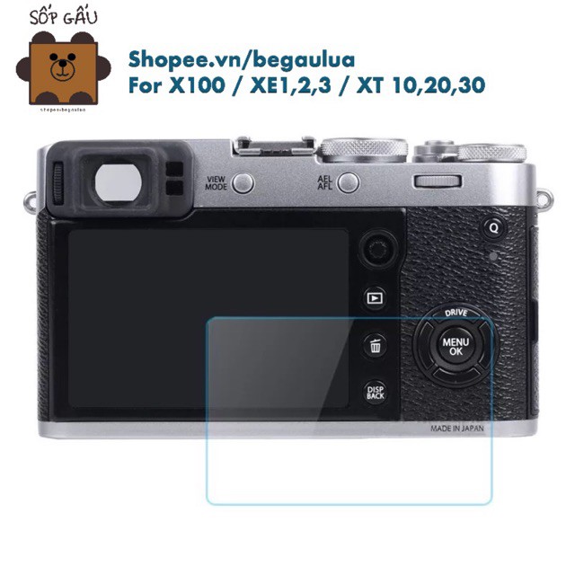 [PO] [PO] Miếng dán màn hình cường lực máy ảnh fujifilm Xe1,2,3/x100/xt10,20,30 PenF 7cmx4,5cm