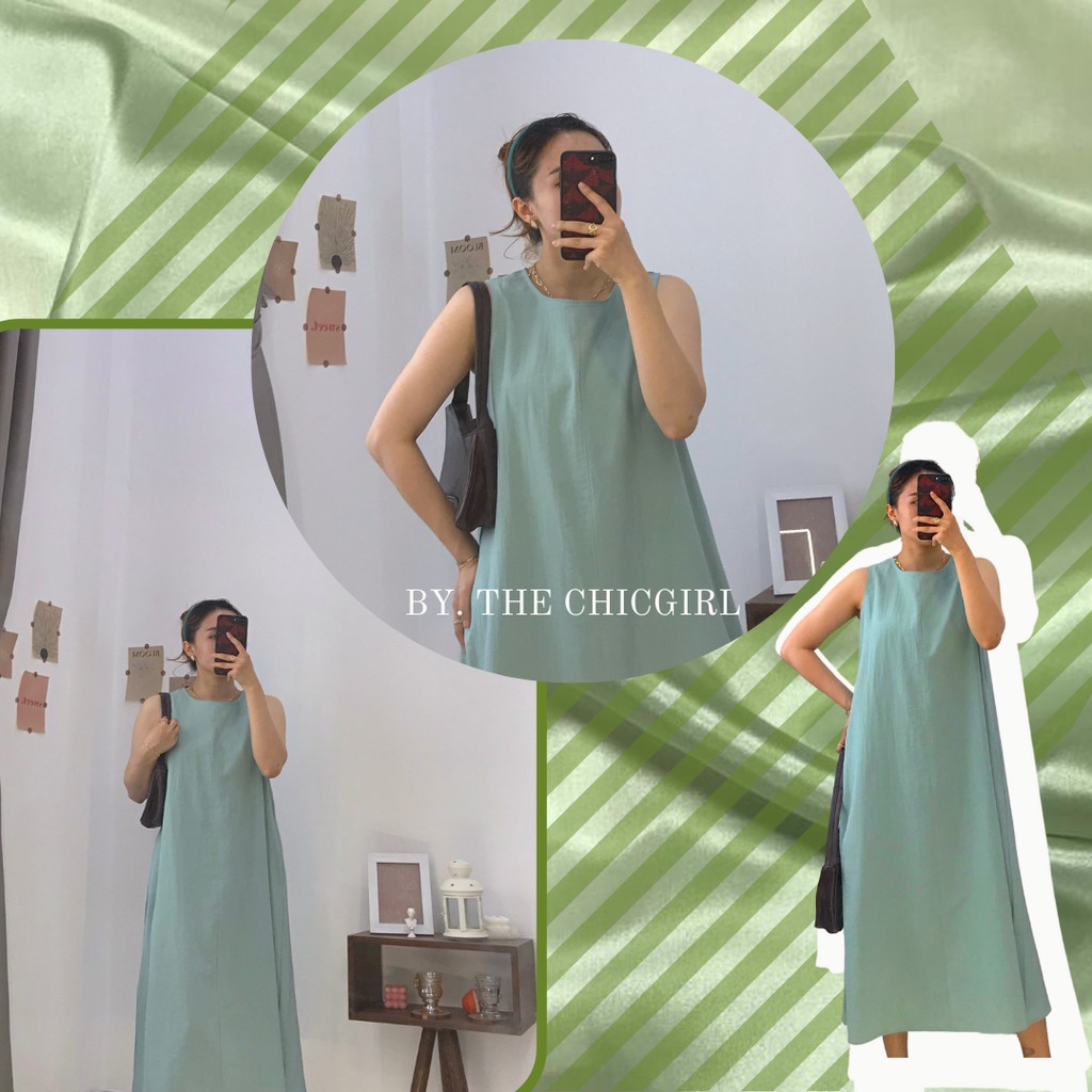 [Ảnh+Video thật]- Váy ba lỗ thô mềm dáng suông oversize/Đầm ba lỗ thô đũi(có túi) cực mát mịn cho mùa hè năng động. | BigBuy360 - bigbuy360.vn