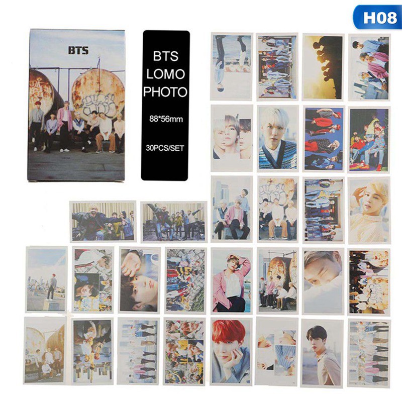 Hộp 30 Ảnh Lomo Card 2017 Bts You Never Walk Alone Album