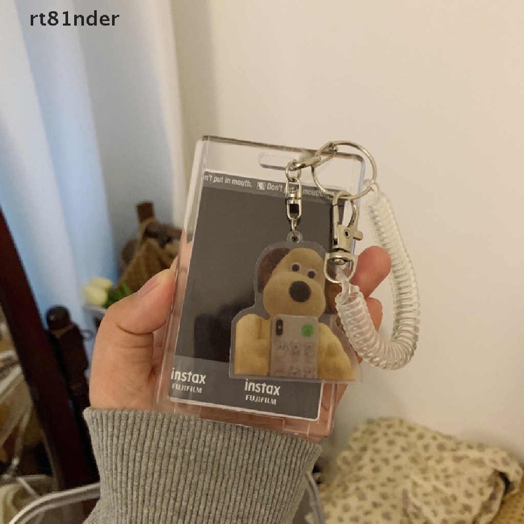 Rt Móc Chìa Khóa / Thẻ Id / Thẻ Ngân Hàng Bằng Acrylic Trong Suốt Họa Tiết Chú Chó Vintage Dễ Thương